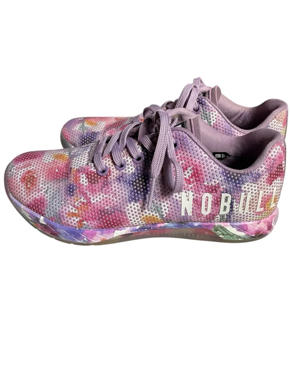 NOBULL Outwork "Bouquet" Watercolor Floral Collection Trainer Shoes Sz  7 - Picture 3 of 12